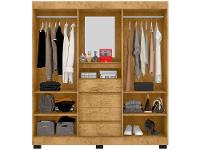 Guarda-roupa Casal com Espelho 2 Portas de Correr 4 Gavetas Araplac Sintra CAP24024 - 8