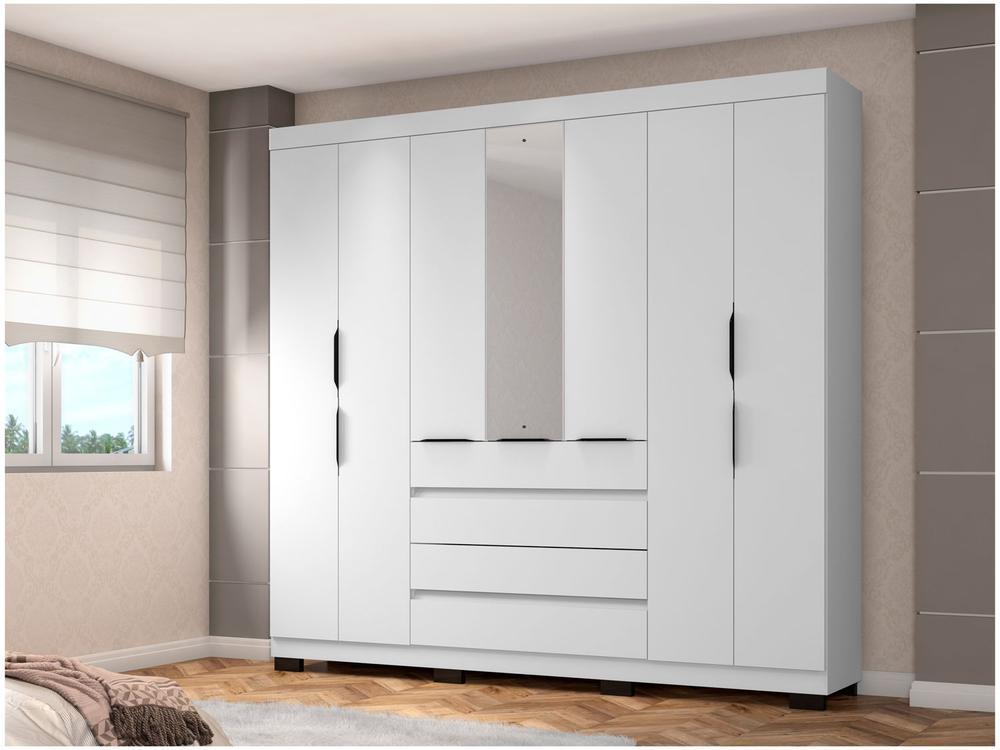 Guarda-roupa Casal com Espelho 7 Portas 4 Gavetas Araplac Lisboa EB24074 - 4