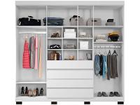 Guarda-roupa Casal com Espelho 7 Portas 4 Gavetas Araplac Lisboa EB24074 - 5