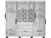 Guarda-roupa Casal com Espelho 7 Portas 4 Gavetas Araplac Lisboa EB24074 - 9