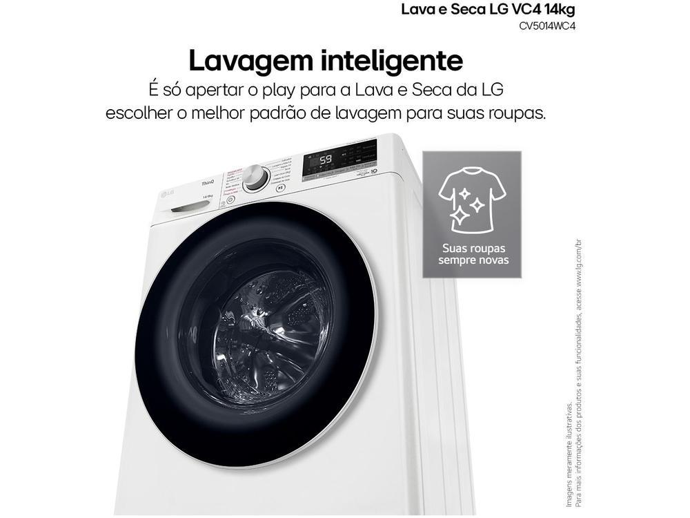 Lava e Seca LG 14kg Smart Smart VC4 CV5014WC4 com - 5