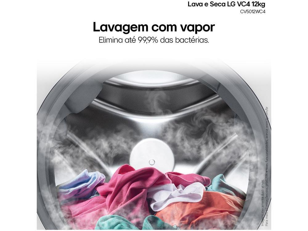 Lava e Seca LG 12kg Smart VC4 CV5012WC4 com - 6