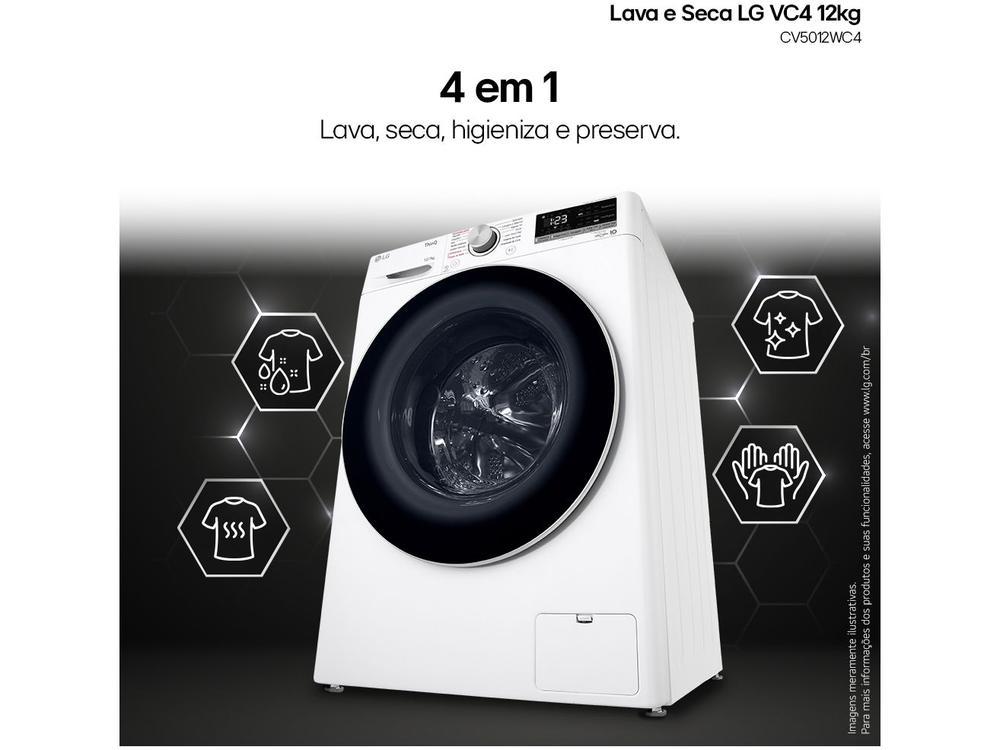 Lava e Seca LG 12kg Smart VC4 CV5012WC4 com - 8