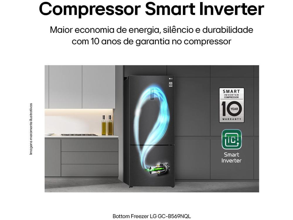 Geladeira/Refrigerador LG Frost Free Smart Preta - 4