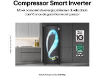 Geladeira/Refrigerador LG Frost Free Smart Preta