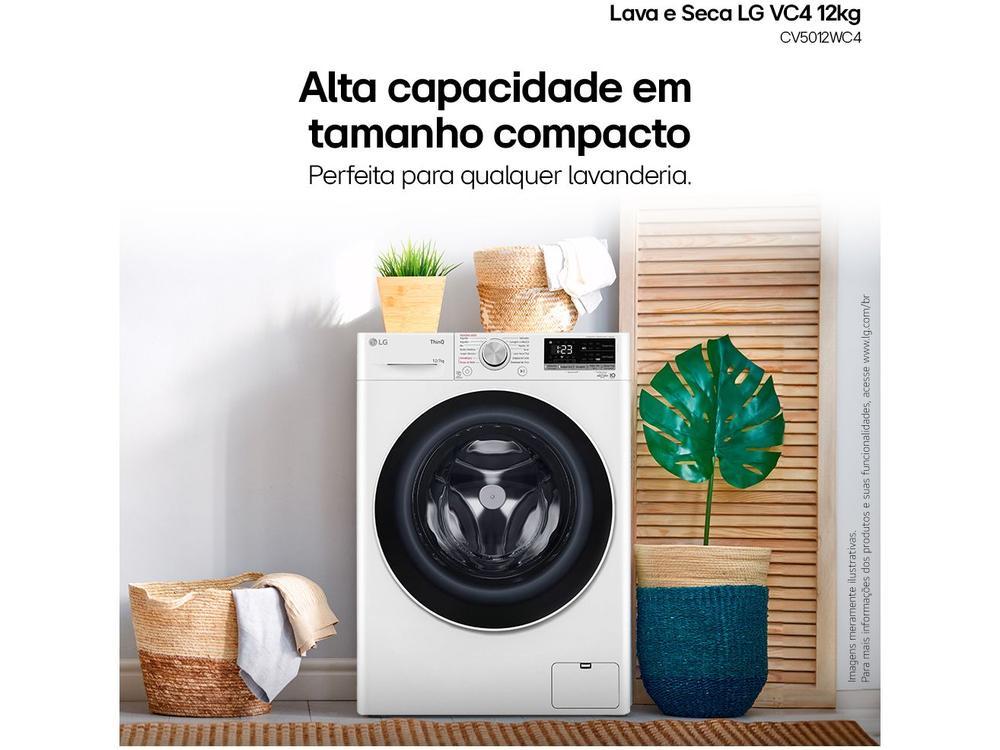Lava e Seca LG 12kg Smart VC4 CV5012WC4 com - 3