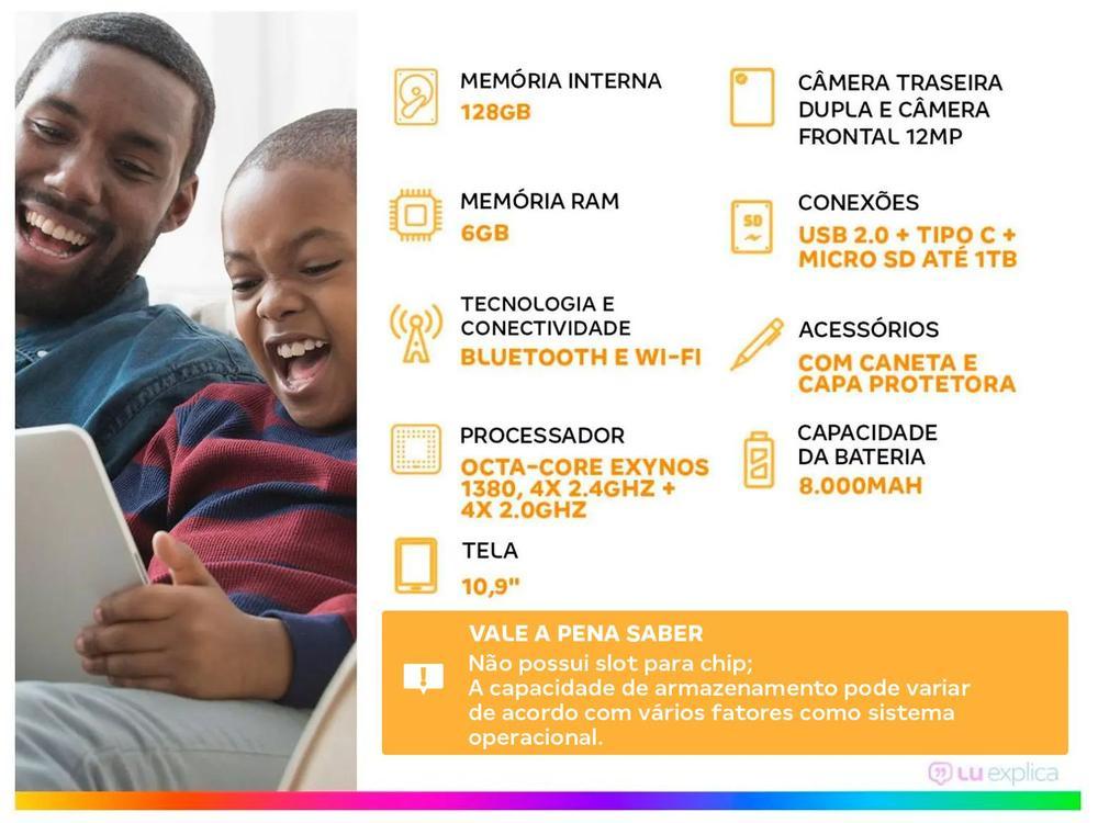 Tablet Samsung Galaxy Tab S9 FE com Caneta 10,9" 128GB 6GB RAM Android 14 Octa-Core Wi-Fi - 2