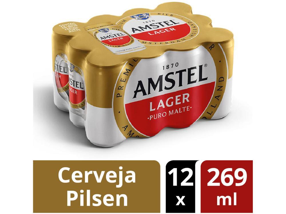 Cerveja Amstel Lager Puro Malte 12 Unidades Lata - 2