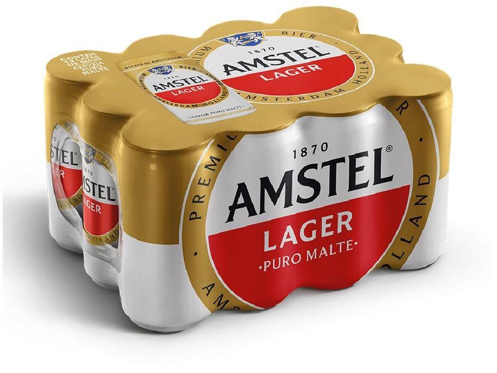Cerveja Amstel Lager Puro Malte 12 Unidades Lata - 4
