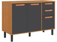 Balcão de Cozinha para Forno ou Micro-ondas Itatiaia 3 Portas 2 Gavetas Nápoles - 1