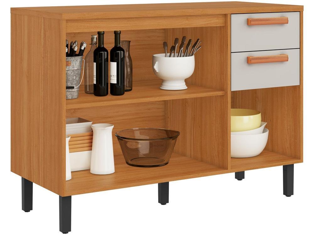 Balcão de Cozinha para Forno ou Micro-ondas Itatiaia 3 Portas 2 Gavetas Nápoles - 4