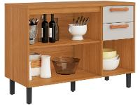 Balcão de Cozinha para Forno ou Micro-ondas Itatiaia 3 Portas 2 Gavetas Nápoles - 4