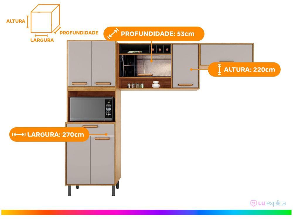 Armário de Cozinha Compacta Itatiaia Nápoles 7 Portas 1 Gaveta - 3