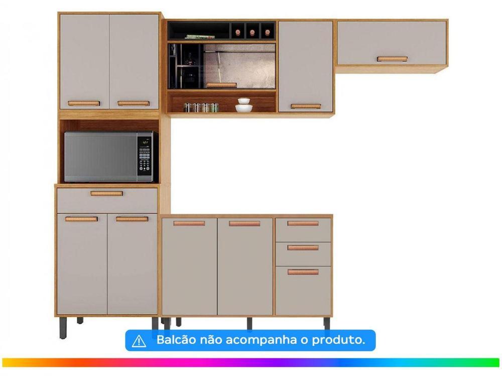 Armário de Cozinha Compacta Itatiaia Nápoles 7 Portas 1 Gaveta - 4