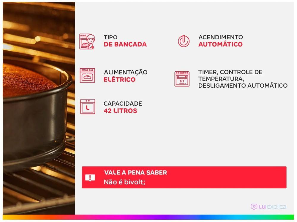 Forno Elétrico de Bancada Mondial com Timer 42L  - 2