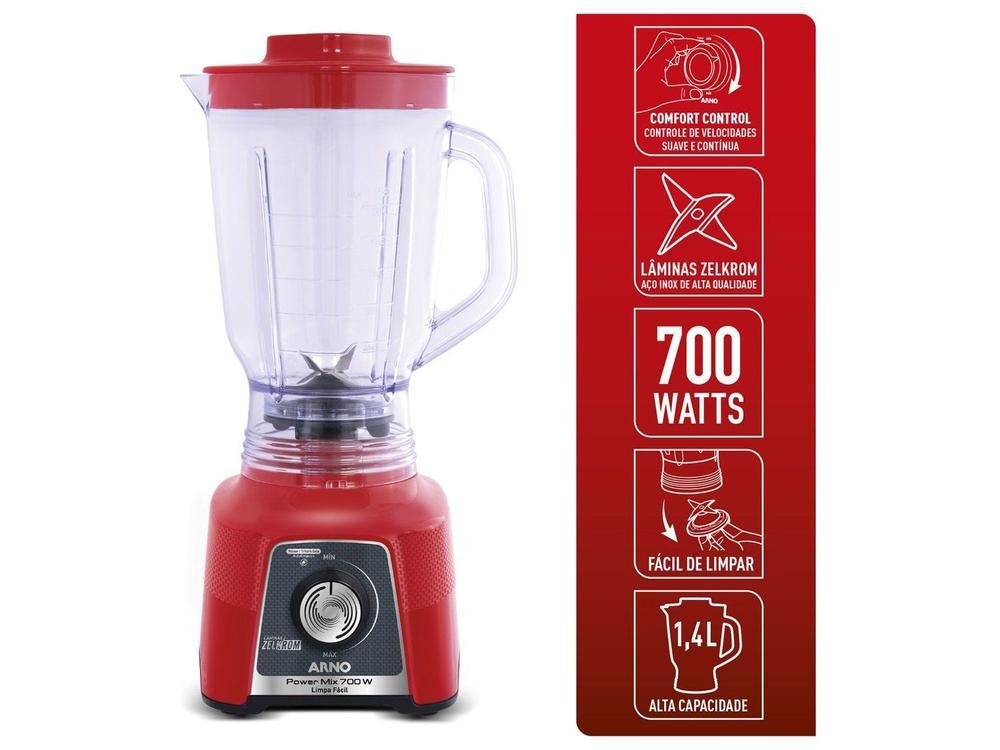 Liquidificador Arno Power Mix LQ36 15 Velocidades 700W Vermelho - 4