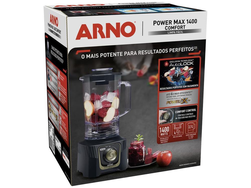 Liquidificador Arno Power Max Autolock LN82 15 Velocidades 1400W Preto e Cinza - 13