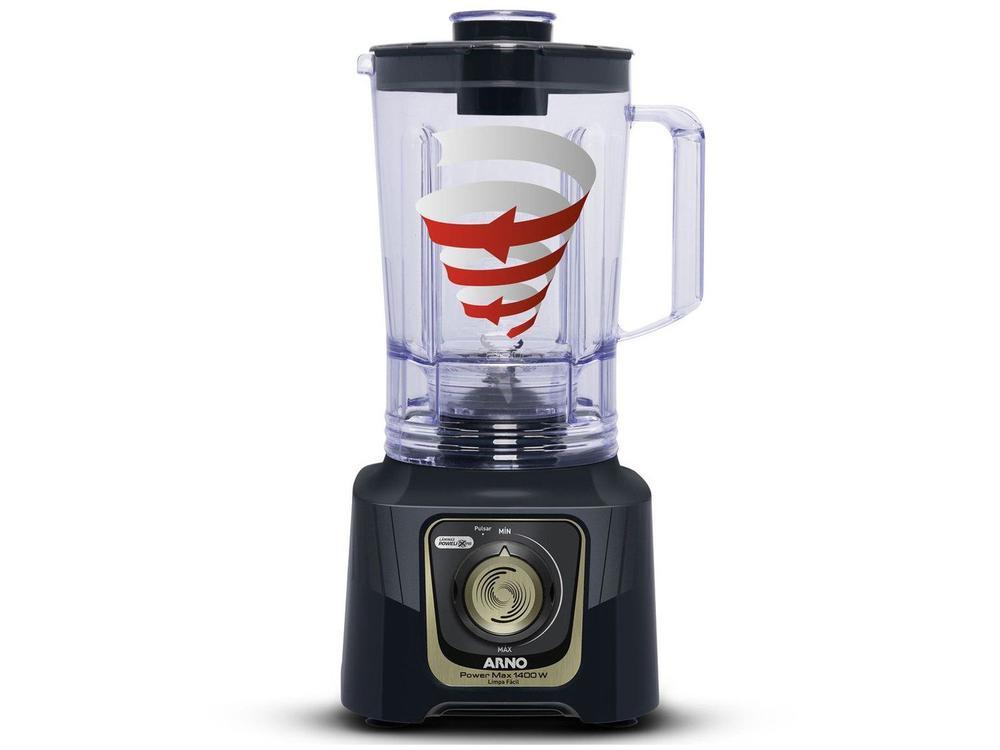 Liquidificador Arno Power Max Autolock LN82 15 Velocidades 1400W Preto e Cinza - 28