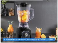 Liquidificador Arno Power Mix LQ35 15 Velocidades 700W Preto - 26