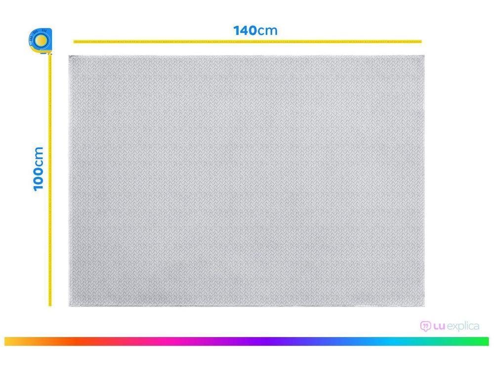 Tapete para Sala Retangular Antiderrapante 100x140cm Cristal Jolitex - 4