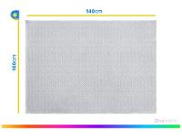 Tapete para Sala Retangular Antiderrapante 100x140cm Cristal Jolitex - 4