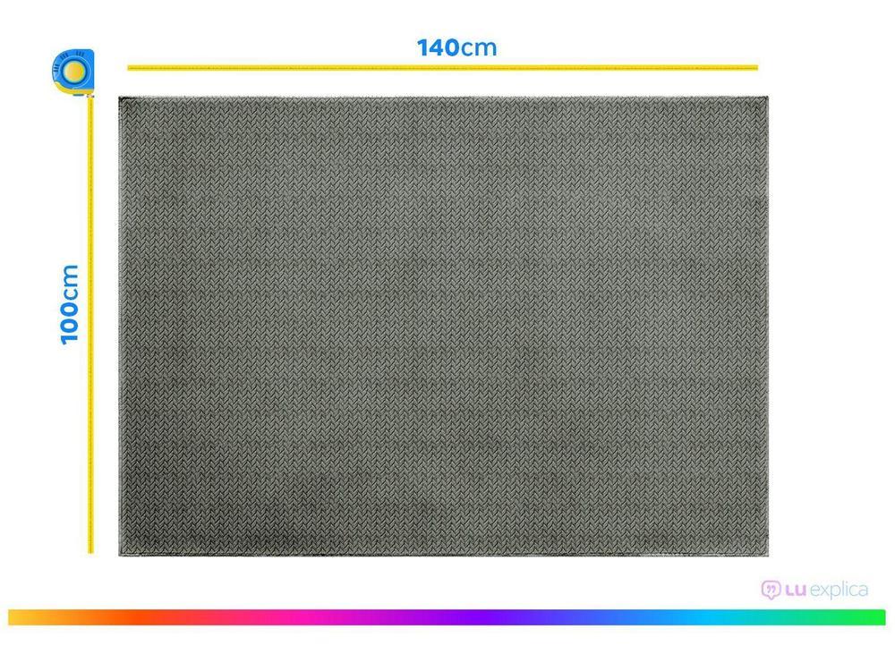 Tapete para Sala Retangular Antiderrapante 100x140cm Cristal Jolitex - 4