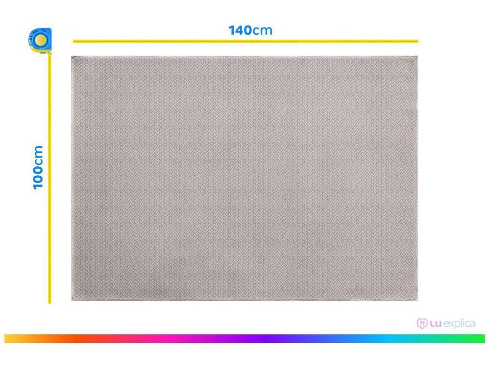 Tapete para Sala Retangular Antiderrapante 100x140cm Cristal Jolitex - 4