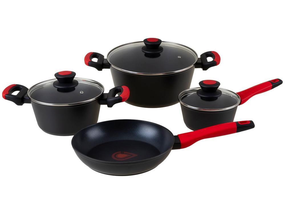 Jogo de Panelas Bergner Antiaderente de Alumínio Preto 4 Peças Chroma - 1