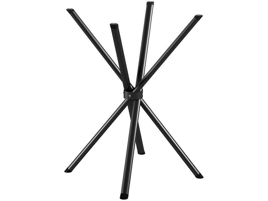 Mesa de Jantar 4 Cadeiras Quadrada Preta Tampo de Vidro Artefamol Léia Capri - 5