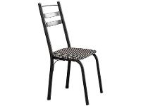 Mesa de Jantar 4 Cadeiras Quadrada Preta Tampo de Vidro Artefamol Léia Capri - 6