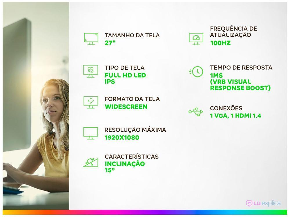 Monitor Gamer Acer Nitro KG273 Ebi 27” Full HD IPS - 2