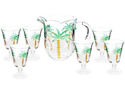 Conjunto de Jarra 1,5L e Copos 230ml de Vidro Haus Coqueiro Empire 7 Peças