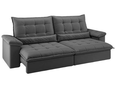 Sofá 4 Lugares Retrátil Reclinável Suede Veludo Molas Ensacadas Módena Flexforma Estofados