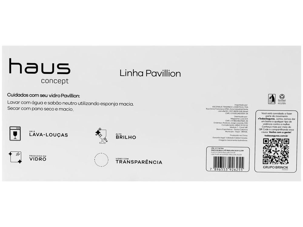 Prato para Bolo de Vidro Haus Concept Redondo Pavillion 29,5x12,2cm - 7