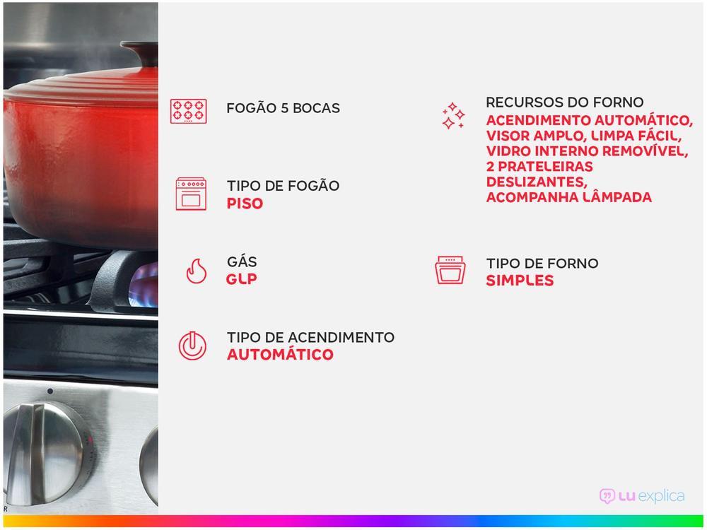 Fogão 5 Bocas Atlas Branco Agile Up - 11