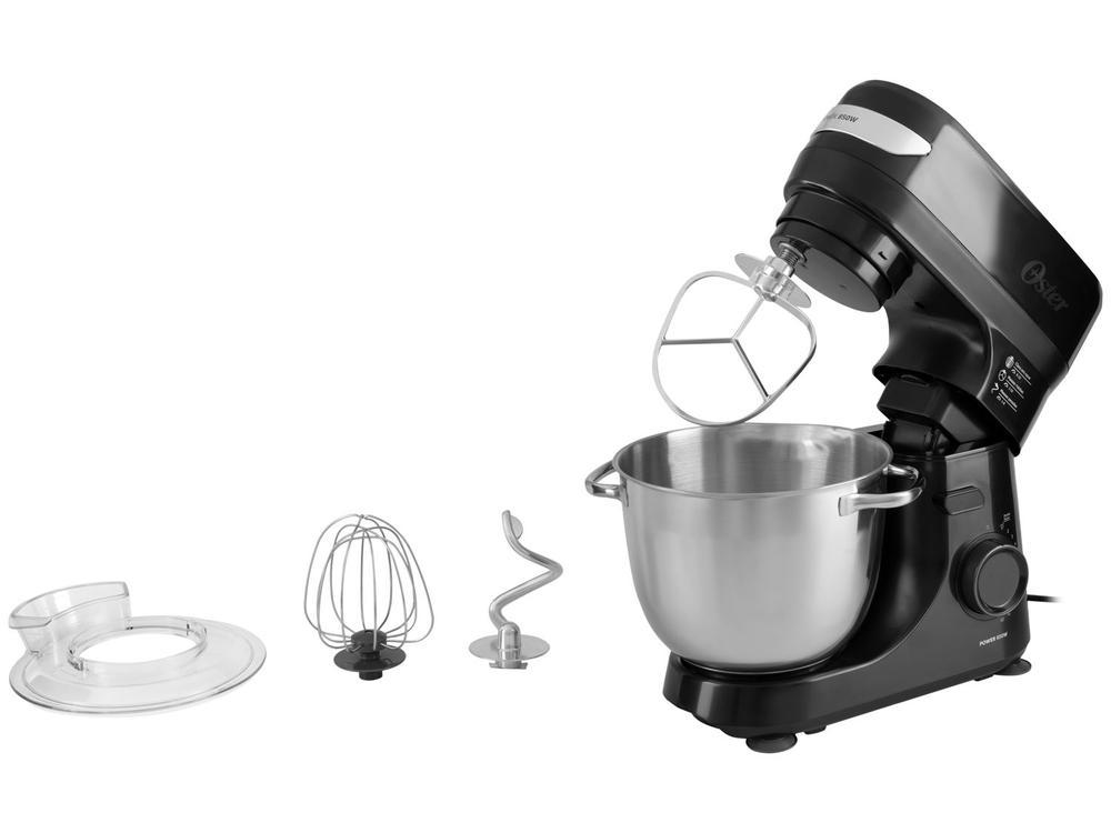 Batedeira Planetária Oster Preta 850W 12 Velocidades Tigela Inox 4L OBAT641 - 1