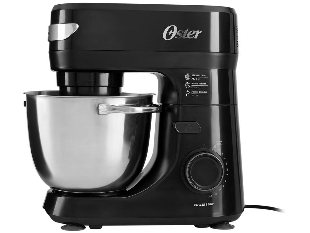 Batedeira Planetária Oster Preta 850W 12 Velocidades Tigela Inox 4L OBAT641 - 6