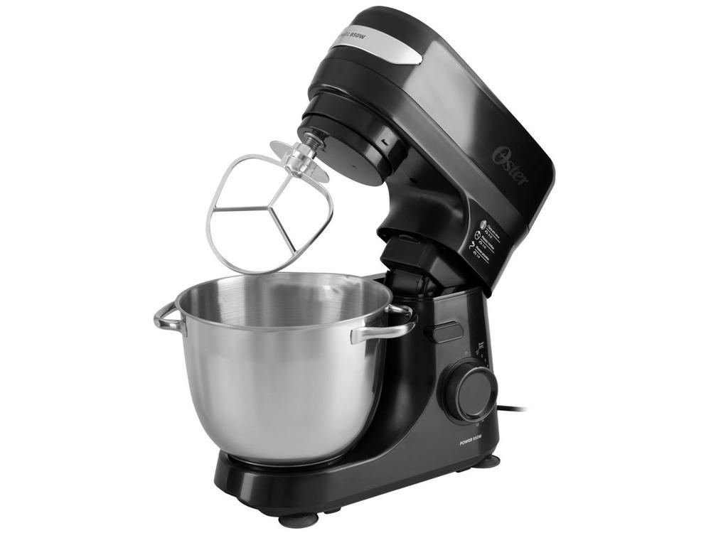 Batedeira Planetária Oster Preta 850W 12 Velocidades Tigela Inox 4L OBAT641 - 7