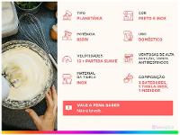 Batedeira Planetária Oster Preta 850W 12 Velocidades Tigela Inox 4L OBAT641 - 2