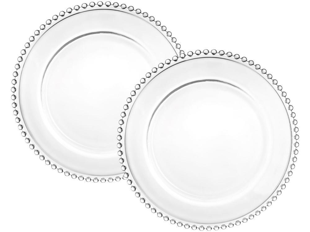 Sousplat de Vidro Transparente 32cm Haus Concept Pavillion 2 Peças - 1