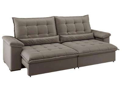 Sofá 4 Lugares Retrátil Reclinável Suede Veludo Molas Ensacadas Módena Flexforma Estofados