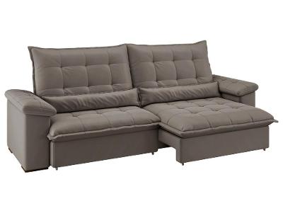 Sofá 4 Lugares Retrátil Reclinável Suede Veludo Molas Ensacadas Módena Flexforma Estofados