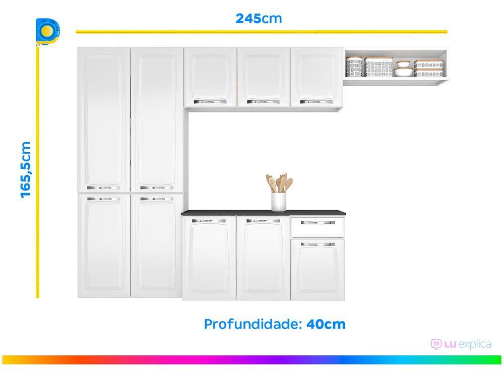 Armário de Cozinha Compacta Itatiaia Amanda Aço com Balcão 10 Portas 1 Gaveta - 3