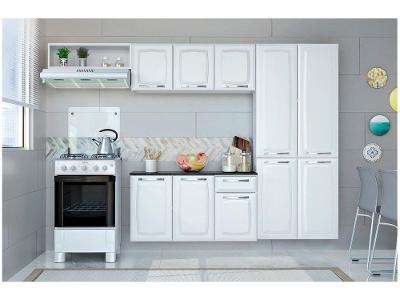 Armário de Cozinha Compacta Itatiaia Amanda Aço com Balcão 10 Portas 1 Gaveta