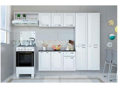 Armário de Cozinha Compacta Itatiaia Amanda Aço com Balcão 10 Portas 1 Gaveta