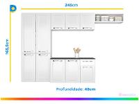 Armário de Cozinha Compacta Itatiaia Amanda Aço com Balcão 10 Portas 1 Gaveta - 3