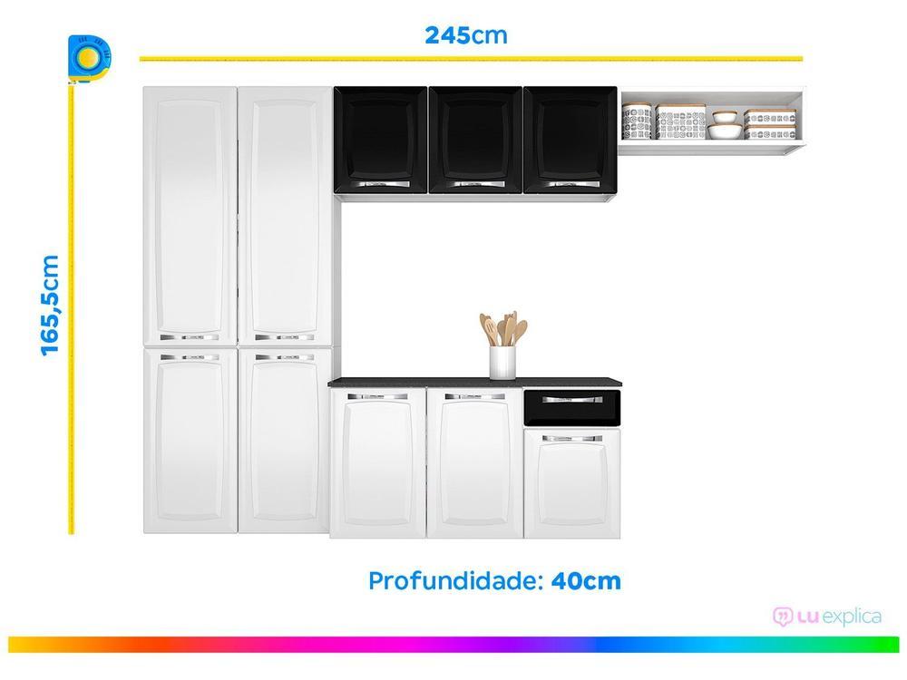 Armário de Cozinha Compacta Itatiaia Amanda Aço com Balcão 10 Portas 1 Gaveta - 3