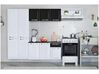 Armário de Cozinha Compacta Itatiaia Amanda Aço com Balcão 10 Portas 1 Gaveta