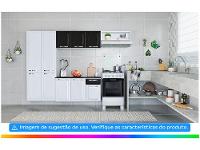 Armário de Cozinha Compacta Itatiaia Amanda Aço com Balcão 10 Portas 1 Gaveta