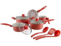 Jogo de Panelas Brinox de Alumínio Rosé 8 Peças Easy - 1